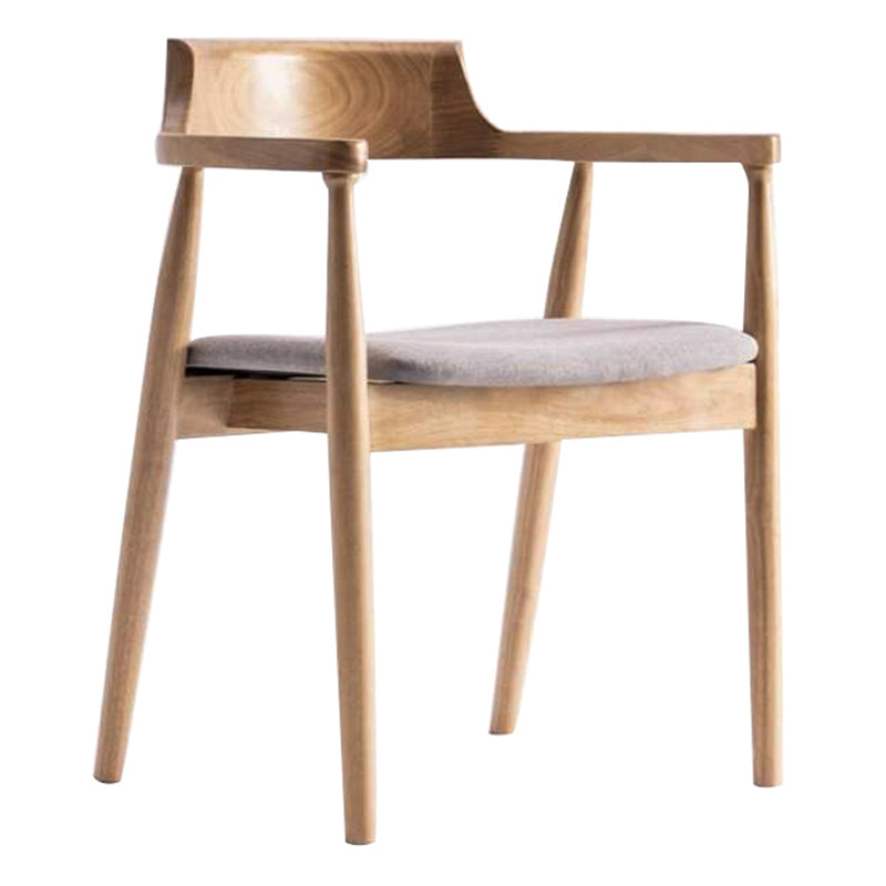 Solid Wood Contemporary Style Indoor Chair Open Back Dining Side Chairs Grey 1 Piece Natural Wood Clearhalo ' kitchen&dining_furn' 'Dining Chairs' 'Dining Tables & Seating' 'dining_chair' 'furn' 'furn_dining_chair' 'Furniture' 'furniture_dining_chair' 'Kitchen & Dining Furniture' 'kitchen' 3573908