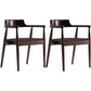 Solid Wood Contemporary Style Indoor Chair Open Back Dining Side Chairs Wood 2 Piece Set Walnut Clearhalo ' kitchen&dining_furn' 'Dining Chairs' 'Dining Tables & Seating' 'dining_chair' 'furn' 'furn_dining_chair' 'Furniture' 'furniture_dining_chair' 'Kitchen & Dining Furniture' 'kitchen' 3573917
