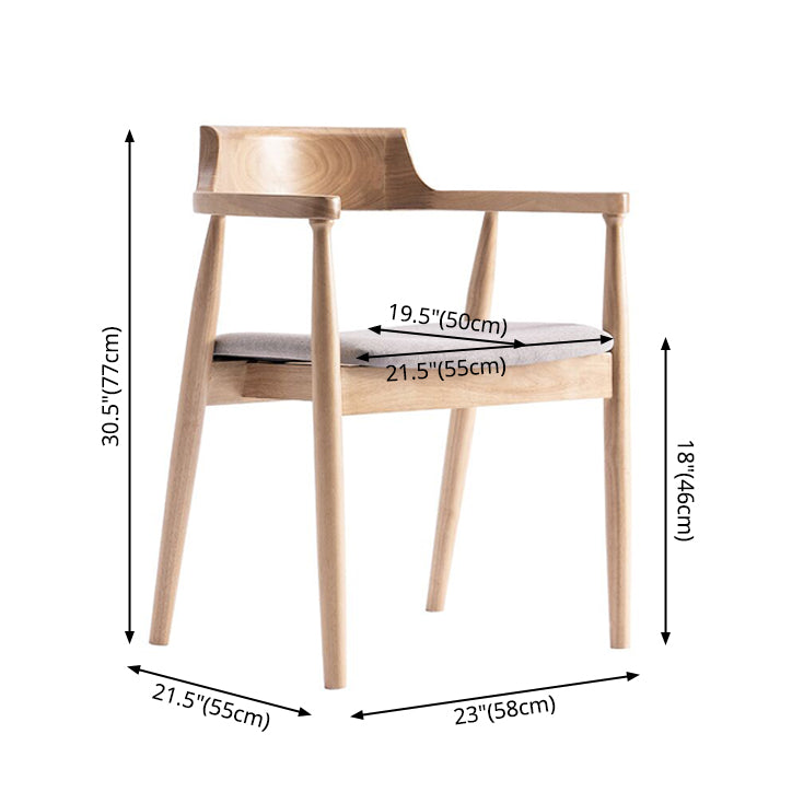 Solid Wood Contemporary Style Indoor Chair Open Back Dining Side Chairs Clearhalo ' kitchen&dining_furn' 'Dining Chairs' 'Dining Tables & Seating' 'dining_chair' 'furn' 'furn_dining_chair' 'Furniture' 'furniture_dining_chair' 'Kitchen & Dining Furniture' 'kitchen' 3573918