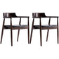 Solid Wood Contemporary Style Indoor Chair Open Back Dining Side Chairs Black 2 Piece Set Walnut Clearhalo ' kitchen&dining_furn' 'Dining Chairs' 'Dining Tables & Seating' 'dining_chair' 'furn' 'furn_dining_chair' 'Furniture' 'furniture_dining_chair' 'Kitchen & Dining Furniture' 'kitchen' 3573922