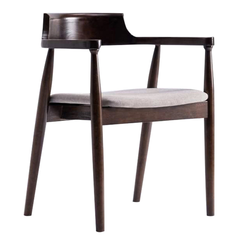 Solid Wood Contemporary Style Indoor Chair Open Back Dining Side Chairs Grey 1 Piece Walnut Clearhalo ' kitchen&dining_furn' 'Dining Chairs' 'Dining Tables & Seating' 'dining_chair' 'furn' 'furn_dining_chair' 'Furniture' 'furniture_dining_chair' 'Kitchen & Dining Furniture' 'kitchen' 3573926