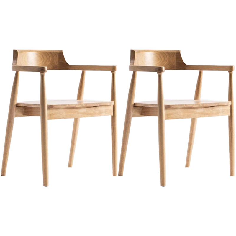 Solid Wood Contemporary Style Indoor Chair Open Back Dining Side Chairs Wood 2 Piece Set Natural Wood Clearhalo ' kitchen&dining_furn' 'Dining Chairs' 'Dining Tables & Seating' 'dining_chair' 'furn' 'furn_dining_chair' 'Furniture' 'furniture_dining_chair' 'Kitchen & Dining Furniture' 'kitchen' 3573932