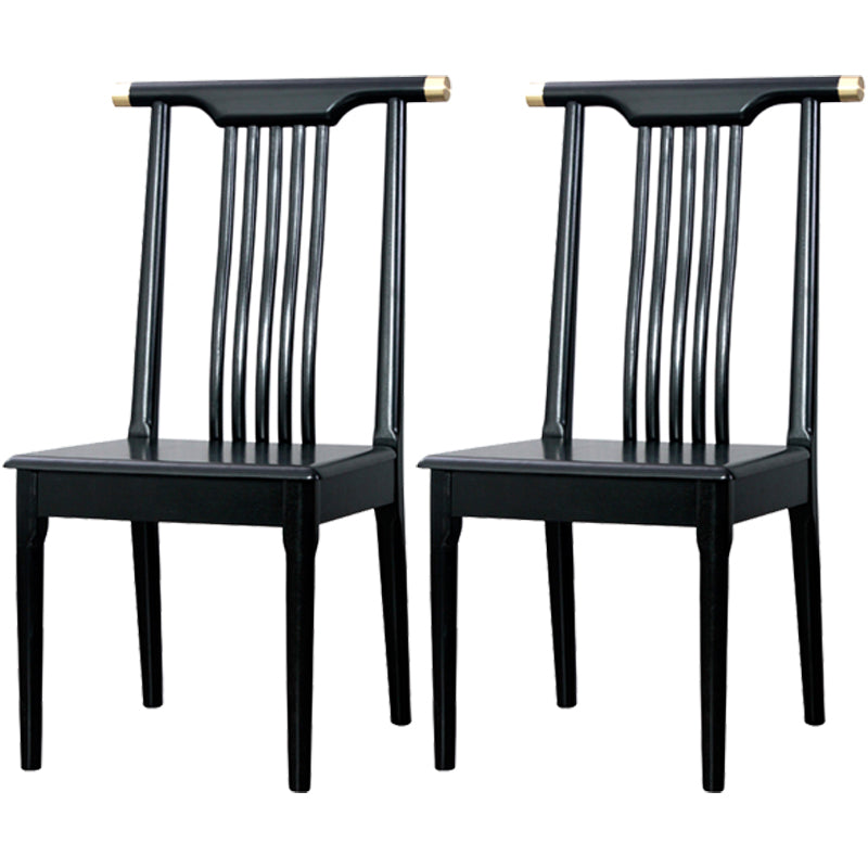 Traditional Solid Wood Dining Chairs Slat Back Dining Side Chair for Home Black 2 Piece Set Clearhalo ' kitchen&dining_furn' 'Dining Chairs' 'Dining Tables & Seating' 'dining_chair' 'furn' 'furn_dining_chair' 'Furniture' 'furniture_dining_chair' 'Kitchen & Dining Furniture' 'kitchen' 3573960