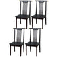 Traditional Solid Wood Dining Chairs Slat Back Dining Side Chair for Home Matte Black 4 Piece Set Clearhalo ' kitchen&dining_furn' 'Dining Chairs' 'Dining Tables & Seating' 'dining_chair' 'furn' 'furn_dining_chair' 'Furniture' 'furniture_dining_chair' 'Kitchen & Dining Furniture' 'kitchen' 3573964