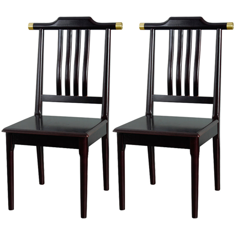 Traditional Solid Wood Dining Chairs Slat Back Dining Side Chair for Home Textured Black 2 Piece Set Clearhalo ' kitchen&dining_furn' 'Dining Chairs' 'Dining Tables & Seating' 'dining_chair' 'furn' 'furn_dining_chair' 'Furniture' 'furniture_dining_chair' 'Kitchen & Dining Furniture' 'kitchen' 3573969