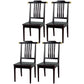 Traditional Solid Wood Dining Chairs Slat Back Dining Side Chair for Home Textured Black 4 Piece Set Clearhalo ' kitchen&dining_furn' 'Dining Chairs' 'Dining Tables & Seating' 'dining_chair' 'furn' 'furn_dining_chair' 'Furniture' 'furniture_dining_chair' 'Kitchen & Dining Furniture' 'kitchen' 3573970