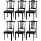 Traditional Solid Wood Dining Chairs Slat Back Dining Side Chair for Home Textured Black 6 Piece Set Clearhalo ' kitchen&dining_furn' 'Dining Chairs' 'Dining Tables & Seating' 'dining_chair' 'furn' 'furn_dining_chair' 'Furniture' 'furniture_dining_chair' 'Kitchen & Dining Furniture' 'kitchen' 3573971