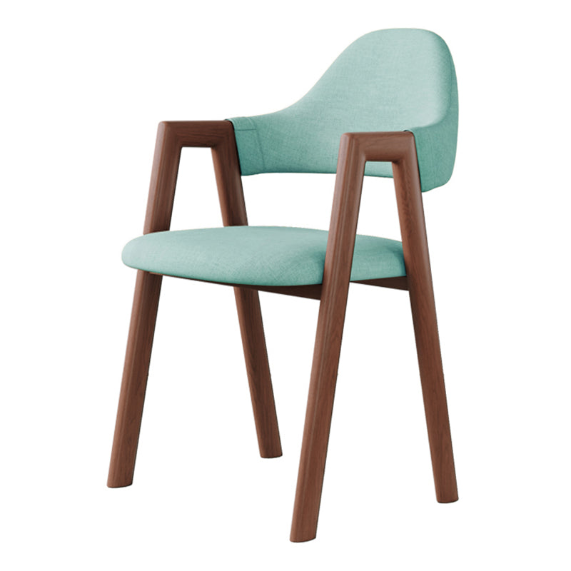 Contemporary Brown Kitchen Dining Arm Chair Wood Opening Back Dining Arm Chair Lake Green 1 Piece Clearhalo ' kitchen&dining_furn' 'Dining Chairs' 'Dining Tables & Seating' 'dining_chair' 'furn' 'furn_dining_chair' 'Furniture' 'furniture_dining_chair' 'Kitchen & Dining Furniture' 'kitchen' 3573978