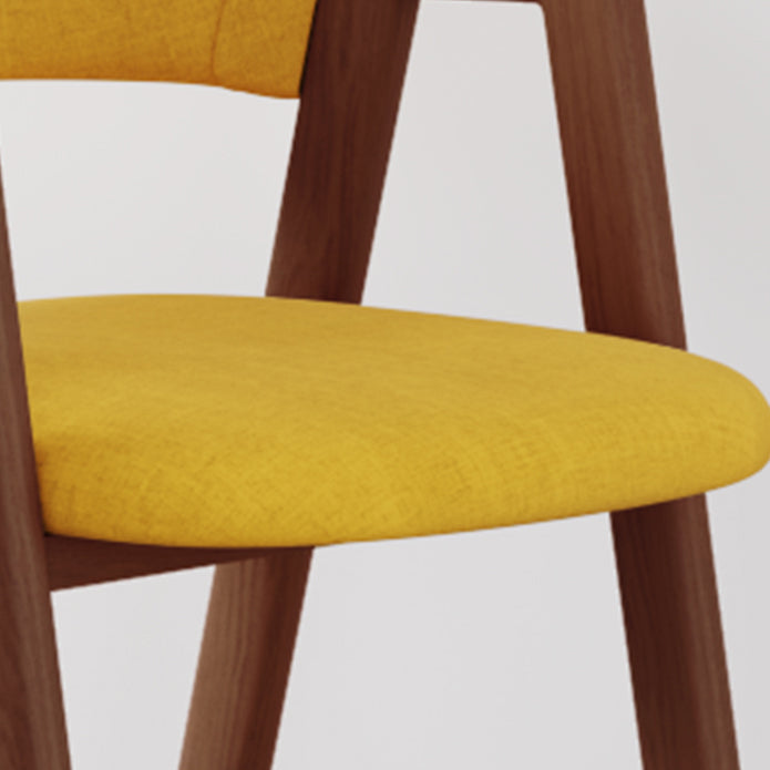 Contemporary Brown Kitchen Dining Arm Chair Wood Opening Back Dining Arm Chair Clearhalo ' kitchen&dining_furn' 'Dining Chairs' 'Dining Tables & Seating' 'dining_chair' 'furn' 'furn_dining_chair' 'Furniture' 'furniture_dining_chair' 'Kitchen & Dining Furniture' 'kitchen' 3573984