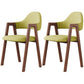 Contemporary Brown Kitchen Dining Arm Chair Wood Opening Back Dining Arm Chair Green 2 Piece Set Clearhalo ' kitchen&dining_furn' 'Dining Chairs' 'Dining Tables & Seating' 'dining_chair' 'furn' 'furn_dining_chair' 'Furniture' 'furniture_dining_chair' 'Kitchen & Dining Furniture' 'kitchen' 3573986