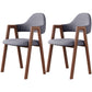 Contemporary Brown Kitchen Dining Arm Chair Wood Opening Back Dining Arm Chair Grey 2 Piece Set Clearhalo ' kitchen&dining_furn' 'Dining Chairs' 'Dining Tables & Seating' 'dining_chair' 'furn' 'furn_dining_chair' 'Furniture' 'furniture_dining_chair' 'Kitchen & Dining Furniture' 'kitchen' 3573992