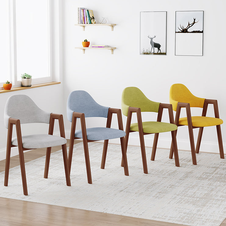 Contemporary Brown Kitchen Dining Arm Chair Wood Opening Back Dining Arm Chair Clearhalo ' kitchen&dining_furn' 'Dining Chairs' 'Dining Tables & Seating' 'dining_chair' 'furn' 'furn_dining_chair' 'Furniture' 'furniture_dining_chair' 'Kitchen & Dining Furniture' 'kitchen' 3573994