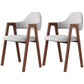 Contemporary Brown Kitchen Dining Arm Chair Wood Opening Back Dining Arm Chair Khaki 2 Piece Set Clearhalo ' kitchen&dining_furn' 'Dining Chairs' 'Dining Tables & Seating' 'dining_chair' 'furn' 'furn_dining_chair' 'Furniture' 'furniture_dining_chair' 'Kitchen & Dining Furniture' 'kitchen' 3574002
