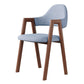 Contemporary Brown Kitchen Dining Arm Chair Wood Opening Back Dining Arm Chair Blue 1 Piece Clearhalo ' kitchen&dining_furn' 'Dining Chairs' 'Dining Tables & Seating' 'dining_chair' 'furn' 'furn_dining_chair' 'Furniture' 'furniture_dining_chair' 'Kitchen & Dining Furniture' 'kitchen' 3574004