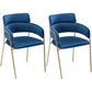 Glam Style Metal Kitchen Dining Room Chair Open Back Side Copper Chairs Navy Blue 2 Piece Set Clearhalo ' kitchen&dining_furn' 'Dining Chairs' 'Dining Tables & Seating' 'dining_chair' 'furn' 'furn_dining_chair' 'Furniture' 'furniture_dining_chair' 'Kitchen & Dining Furniture' 'kitchen' 3574012