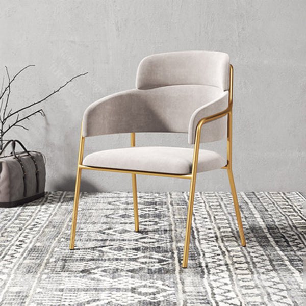 Glam Style Metal Kitchen Dining Room Chair Open Back Side Copper Chairs Clearhalo ' kitchen&dining_furn' 'Dining Chairs' 'Dining Tables & Seating' 'dining_chair' 'furn' 'furn_dining_chair' 'Furniture' 'furniture_dining_chair' 'Kitchen & Dining Furniture' 'kitchen' 3574015