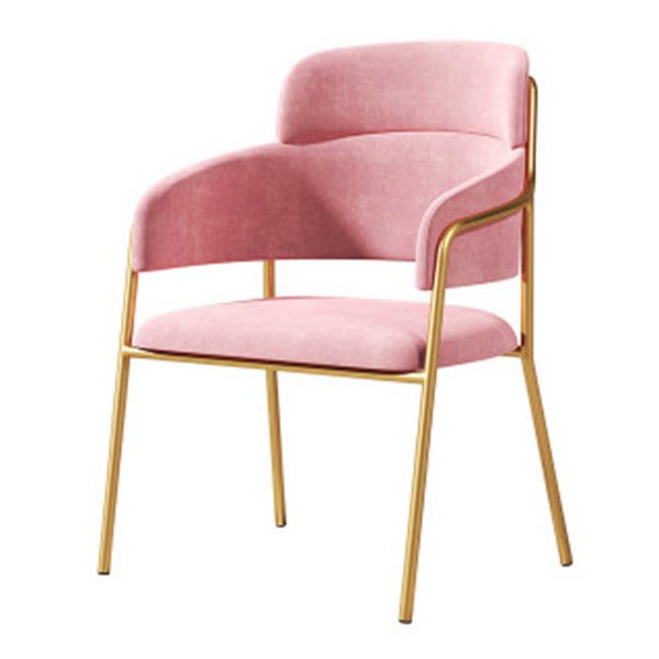 Glam Style Metal Kitchen Dining Room Chair Open Back Side Copper Chairs Clearhalo ' kitchen&dining_furn' 'Dining Chairs' 'Dining Tables & Seating' 'dining_chair' 'furn' 'furn_dining_chair' 'Furniture' 'furniture_dining_chair' 'Kitchen & Dining Furniture' 'kitchen' 3574018