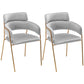 Glam Style Metal Kitchen Dining Room Chair Open Back Side Copper Chairs Light Gray 2 Piece Set Clearhalo ' kitchen&dining_furn' 'Dining Chairs' 'Dining Tables & Seating' 'dining_chair' 'furn' 'furn_dining_chair' 'Furniture' 'furniture_dining_chair' 'Kitchen & Dining Furniture' 'kitchen' 3574019