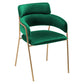 Glam Style Metal Kitchen Dining Room Chair Open Back Side Copper Chairs Blackish Green 1 Piece Clearhalo ' kitchen&dining_furn' 'Dining Chairs' 'Dining Tables & Seating' 'dining_chair' 'furn' 'furn_dining_chair' 'Furniture' 'furniture_dining_chair' 'Kitchen & Dining Furniture' 'kitchen' 3574023