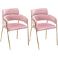Glam Style Metal Kitchen Dining Room Chair Open Back Side Copper Chairs Pink 2 Piece Set Clearhalo ' kitchen&dining_furn' 'Dining Chairs' 'Dining Tables & Seating' 'dining_chair' 'furn' 'furn_dining_chair' 'Furniture' 'furniture_dining_chair' 'Kitchen & Dining Furniture' 'kitchen' 3574029