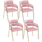 Glam Style Metal Kitchen Dining Room Chair Open Back Side Copper Chairs Pink 4 Piece Set Clearhalo ' kitchen&dining_furn' 'Dining Chairs' 'Dining Tables & Seating' 'dining_chair' 'furn' 'furn_dining_chair' 'Furniture' 'furniture_dining_chair' 'Kitchen & Dining Furniture' 'kitchen' 3574030