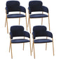 Glam Style Metal Kitchen Dining Room Chair Open Back Side Copper Chairs Royal Blue 4 Piece Set Clearhalo ' kitchen&dining_furn' 'Dining Chairs' 'Dining Tables & Seating' 'dining_chair' 'furn' 'furn_dining_chair' 'Furniture' 'furniture_dining_chair' 'Kitchen & Dining Furniture' 'kitchen' 3574036