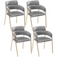 Glam Style Metal Kitchen Dining Room Chair Open Back Side Copper Chairs Dark Gray 4 Piece Set Clearhalo ' kitchen&dining_furn' 'Dining Chairs' 'Dining Tables & Seating' 'dining_chair' 'furn' 'furn_dining_chair' 'Furniture' 'furniture_dining_chair' 'Kitchen & Dining Furniture' 'kitchen' 3574039