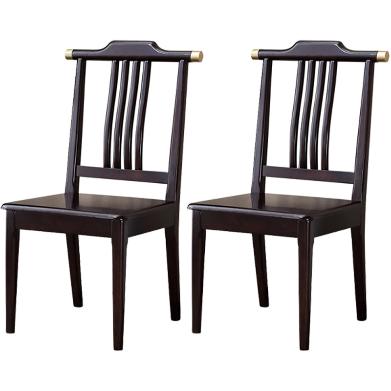 Traditional 18'' Wide Wood Dining Side Chair Slat Back Chair for Home Use Black 2 Piece Set Clearhalo ' kitchen&dining_furn' 'Dining Chairs' 'Dining Tables & Seating' 'dining_chair' 'furn' 'furn_dining_chair' 'Furniture' 'furniture_dining_chair' 'Kitchen & Dining Furniture' 'kitchen' 3574053