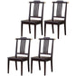 Traditional 18'' Wide Wood Dining Side Chair Slat Back Chair for Home Use Black 4 Piece Set Clearhalo ' kitchen&dining_furn' 'Dining Chairs' 'Dining Tables & Seating' 'dining_chair' 'furn' 'furn_dining_chair' 'Furniture' 'furniture_dining_chair' 'Kitchen & Dining Furniture' 'kitchen' 3574054