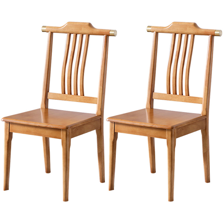 Traditional 18'' Wide Wood Dining Side Chair Slat Back Chair for Home Use Tan 2 Piece Set Clearhalo ' kitchen&dining_furn' 'Dining Chairs' 'Dining Tables & Seating' 'dining_chair' 'furn' 'furn_dining_chair' 'Furniture' 'furniture_dining_chair' 'Kitchen & Dining Furniture' 'kitchen' 3574059
