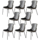 Leather Side Dining Chairs Modern Upholstered Wingback Side Chair with Metal Legs Dark Gray 8 Piece Set Clearhalo ' kitchen&dining_furn' 'Dining Chairs' 'Dining Tables & Seating' 'dining_chair' 'furn' 'furn_dining_chair' 'Furniture' 'furniture_dining_chair' 'Kitchen & Dining Furniture' 'kitchen' 3574079