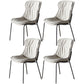 Leather Side Dining Chairs Modern Upholstered Wingback Side Chair with Metal Legs Light Gray 4 Piece Set Clearhalo ' kitchen&dining_furn' 'Dining Chairs' 'Dining Tables & Seating' 'dining_chair' 'furn' 'furn_dining_chair' 'Furniture' 'furniture_dining_chair' 'Kitchen & Dining Furniture' 'kitchen' 3574083