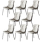 Leather Side Dining Chairs Modern Upholstered Wingback Side Chair with Metal Legs Light Gray 8 Piece Set Clearhalo ' kitchen&dining_furn' 'Dining Chairs' 'Dining Tables & Seating' 'dining_chair' 'furn' 'furn_dining_chair' 'Furniture' 'furniture_dining_chair' 'Kitchen & Dining Furniture' 'kitchen' 3574084