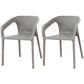 Contemporary Style Dining Room Plastic Arm Chair Multicolor Stacking Dining Chair Grey 2 Piece Set Clearhalo ' kitchen&dining_furn' 'Dining Chairs' 'Dining Tables & Seating' 'dining_chair' 'furn' 'furn_dining_chair' 'Furniture' 'furniture_dining_chair' 'Kitchen & Dining Furniture' 'kitchen' 3574086