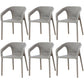 Contemporary Style Dining Room Plastic Arm Chair Multicolor Stacking Dining Chair Grey 6 Piece Set Clearhalo ' kitchen&dining_furn' 'Dining Chairs' 'Dining Tables & Seating' 'dining_chair' 'furn' 'furn_dining_chair' 'Furniture' 'furniture_dining_chair' 'Kitchen & Dining Furniture' 'kitchen' 3574089