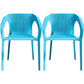 Contemporary Style Dining Room Plastic Arm Chair Multicolor Stacking Dining Chair Blue 2 Piece Set Clearhalo ' kitchen&dining_furn' 'Dining Chairs' 'Dining Tables & Seating' 'dining_chair' 'furn' 'furn_dining_chair' 'Furniture' 'furniture_dining_chair' 'Kitchen & Dining Furniture' 'kitchen' 3574104