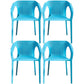 Contemporary Style Dining Room Plastic Arm Chair Multicolor Stacking Dining Chair Blue 4 Piece Set Clearhalo ' kitchen&dining_furn' 'Dining Chairs' 'Dining Tables & Seating' 'dining_chair' 'furn' 'furn_dining_chair' 'Furniture' 'furniture_dining_chair' 'Kitchen & Dining Furniture' 'kitchen' 3574105