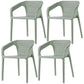 Contemporary Style Dining Room Plastic Arm Chair Multicolor Stacking Dining Chair Green 4 Piece Set Clearhalo ' kitchen&dining_furn' 'Dining Chairs' 'Dining Tables & Seating' 'dining_chair' 'furn' 'furn_dining_chair' 'Furniture' 'furniture_dining_chair' 'Kitchen & Dining Furniture' 'kitchen' 3574108