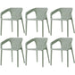 Contemporary Style Dining Room Plastic Arm Chair Multicolor Stacking Dining Chair Green 6 Piece Set Clearhalo ' kitchen&dining_furn' 'Dining Chairs' 'Dining Tables & Seating' 'dining_chair' 'furn' 'furn_dining_chair' 'Furniture' 'furniture_dining_chair' 'Kitchen & Dining Furniture' 'kitchen' 3574109