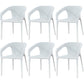 Contemporary Style Dining Room Plastic Arm Chair Multicolor Stacking Dining Chair White 6 Piece Set Clearhalo ' kitchen&dining_furn' 'Dining Chairs' 'Dining Tables & Seating' 'dining_chair' 'furn' 'furn_dining_chair' 'Furniture' 'furniture_dining_chair' 'Kitchen & Dining Furniture' 'kitchen' 3574115