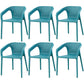 Contemporary Style Dining Room Plastic Arm Chair Multicolor Stacking Dining Chair Dark Blue 6 Piece Set Clearhalo ' kitchen&dining_furn' 'Dining Chairs' 'Dining Tables & Seating' 'dining_chair' 'furn' 'furn_dining_chair' 'Furniture' 'furniture_dining_chair' 'Kitchen & Dining Furniture' 'kitchen' 3574124