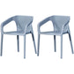 Contemporary Style Dining Room Plastic Arm Chair Multicolor Stacking Dining Chair Gray Blue 2 Piece Set Clearhalo ' kitchen&dining_furn' 'Dining Chairs' 'Dining Tables & Seating' 'dining_chair' 'furn' 'furn_dining_chair' 'Furniture' 'furniture_dining_chair' 'Kitchen & Dining Furniture' 'kitchen' 3574125