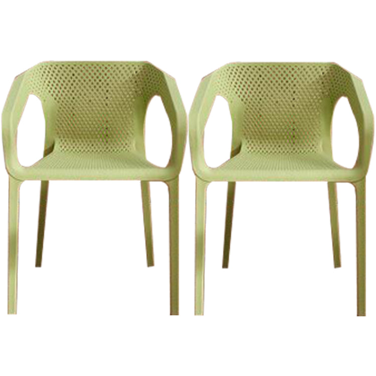 Contemporary Style Dining Room Plastic Arm Chair Multicolor Stacking Dining Chair Light Green 2 Piece Set Clearhalo ' kitchen&dining_furn' 'Dining Chairs' 'Dining Tables & Seating' 'dining_chair' 'furn' 'furn_dining_chair' 'Furniture' 'furniture_dining_chair' 'Kitchen & Dining Furniture' 'kitchen' 3574128