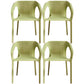 Contemporary Style Dining Room Plastic Arm Chair Multicolor Stacking Dining Chair Light Green 4 Piece Set Clearhalo ' kitchen&dining_furn' 'Dining Chairs' 'Dining Tables & Seating' 'dining_chair' 'furn' 'furn_dining_chair' 'Furniture' 'furniture_dining_chair' 'Kitchen & Dining Furniture' 'kitchen' 3574129