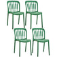 Glam Style Plastic Stackable Side Chair Matte Finish Dining Chair for Home Use Green Slat Back 4 Piece Set Clearhalo ' kitchen&dining_furn' 'Dining Chairs' 'Dining Tables & Seating' 'dining_chair' 'furn' 'furn_dining_chair' 'Furniture' 'furniture_dining_chair' 'Kitchen & Dining Furniture' 'kitchen' 3574135