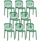 Glam Style Plastic Stackable Side Chair Matte Finish Dining Chair for Home Use Green Slat Back 8 Piece Set Clearhalo ' kitchen&dining_furn' 'Dining Chairs' 'Dining Tables & Seating' 'dining_chair' 'furn' 'furn_dining_chair' 'Furniture' 'furniture_dining_chair' 'Kitchen & Dining Furniture' 'kitchen' 3574136