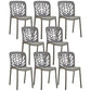 Glam Style Plastic Stackable Side Chair Matte Finish Dining Chair for Home Use Grey Open 8 Piece Set Clearhalo ' kitchen&dining_furn' 'Dining Chairs' 'Dining Tables & Seating' 'dining_chair' 'furn' 'furn_dining_chair' 'Furniture' 'furniture_dining_chair' 'Kitchen & Dining Furniture' 'kitchen' 3574157