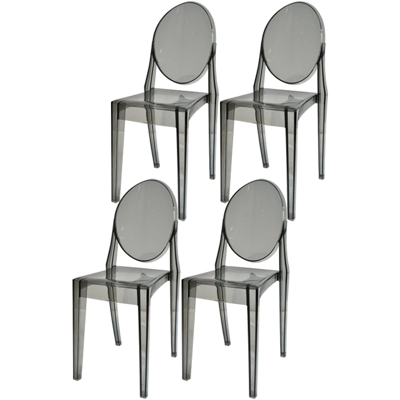 Plastic Chairs Modern Kitchen Side Chair of 13'' Wide Open Back Dining Side Chair Grey 4 Piece Set Clearhalo ' kitchen&dining_furn' 'Dining Chairs' 'Dining Tables & Seating' 'dining_chair' 'furn' 'furn_dining_chair' 'Furniture' 'furniture_dining_chair' 'Kitchen & Dining Furniture' 'kitchen' 3574172