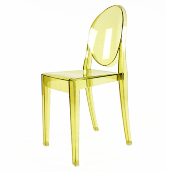 Plastic Chairs Modern Kitchen Side Chair of 13'' Wide Open Back Dining Side Chair Yellow 1 Piece Clearhalo ' kitchen&dining_furn' 'Dining Chairs' 'Dining Tables & Seating' 'dining_chair' 'furn' 'furn_dining_chair' 'Furniture' 'furniture_dining_chair' 'Kitchen & Dining Furniture' 'kitchen' 3574174