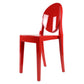 Plastic Chairs Modern Kitchen Side Chair of 13'' Wide Open Back Dining Side Chair Red 1 Piece Clearhalo ' kitchen&dining_furn' 'Dining Chairs' 'Dining Tables & Seating' 'dining_chair' 'furn' 'furn_dining_chair' 'Furniture' 'furniture_dining_chair' 'Kitchen & Dining Furniture' 'kitchen' 3574180